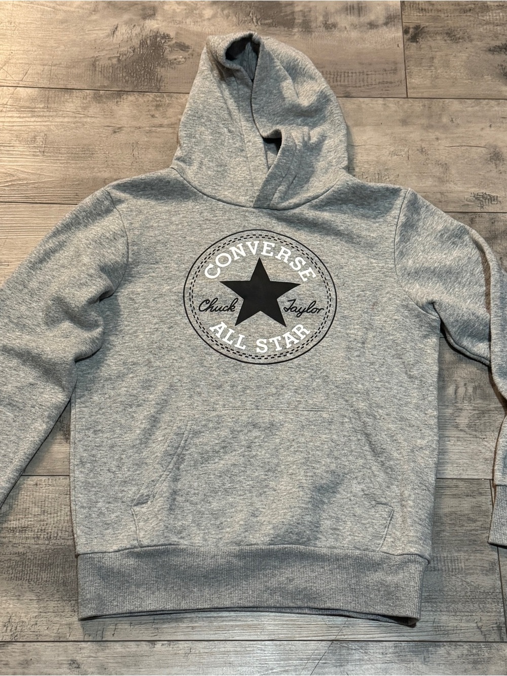 Converse Youth Gray All Star Logo Hoodie, Medium 10-12 Years